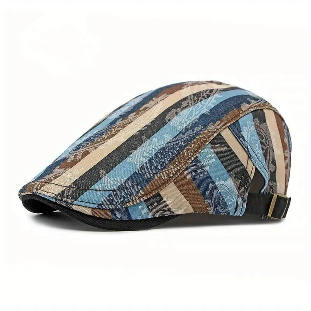 Striped Flat Cap