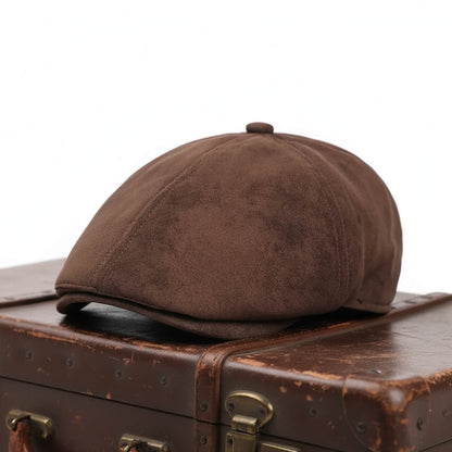 Suede Newsboy Cap