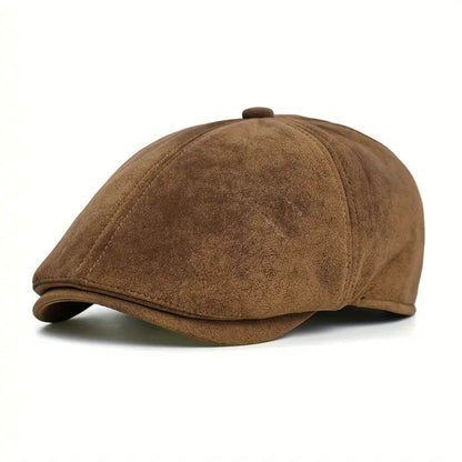 Suede Newsboy Cap