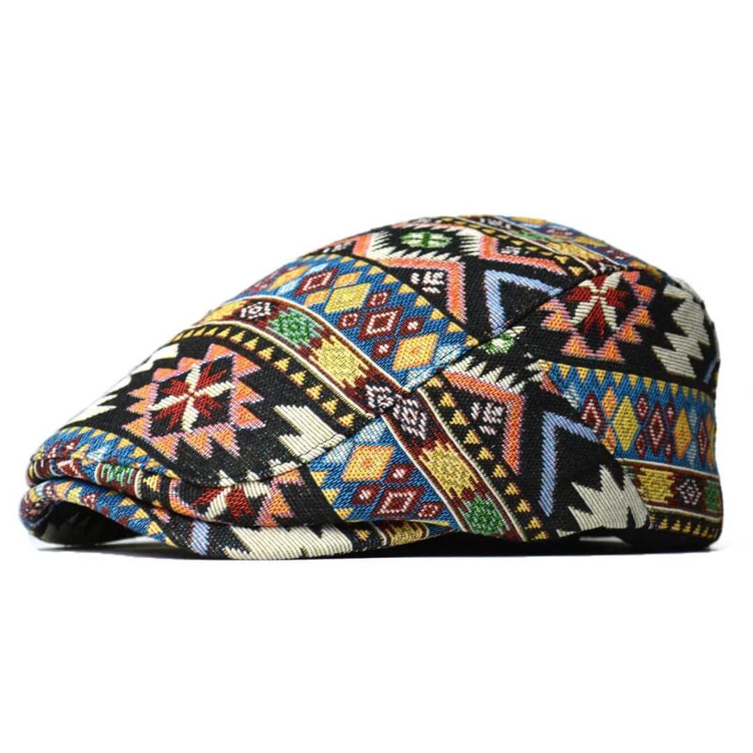 Patterned Flat Cap