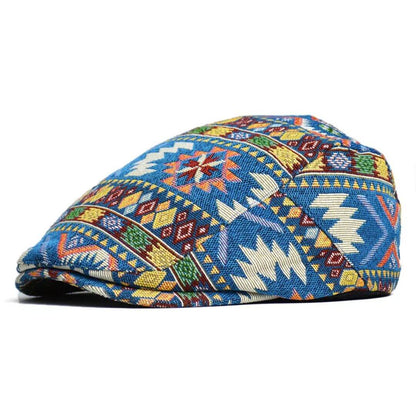 Patterned Flat Cap