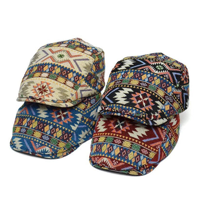 Patterned Flat Cap