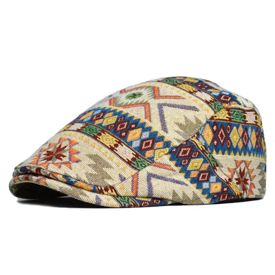 Patterned Flat Cap