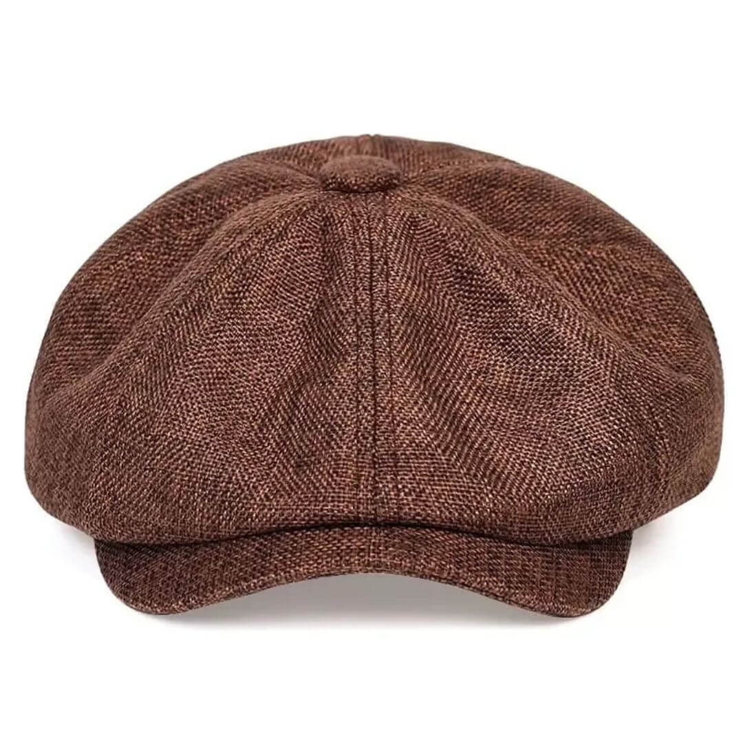Textured Cotton Newsboy Cap