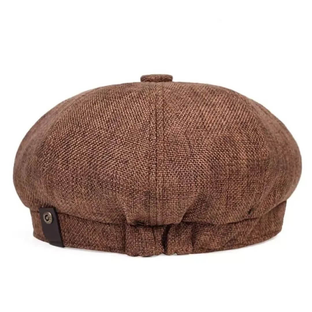 Textured Cotton Newsboy Cap
