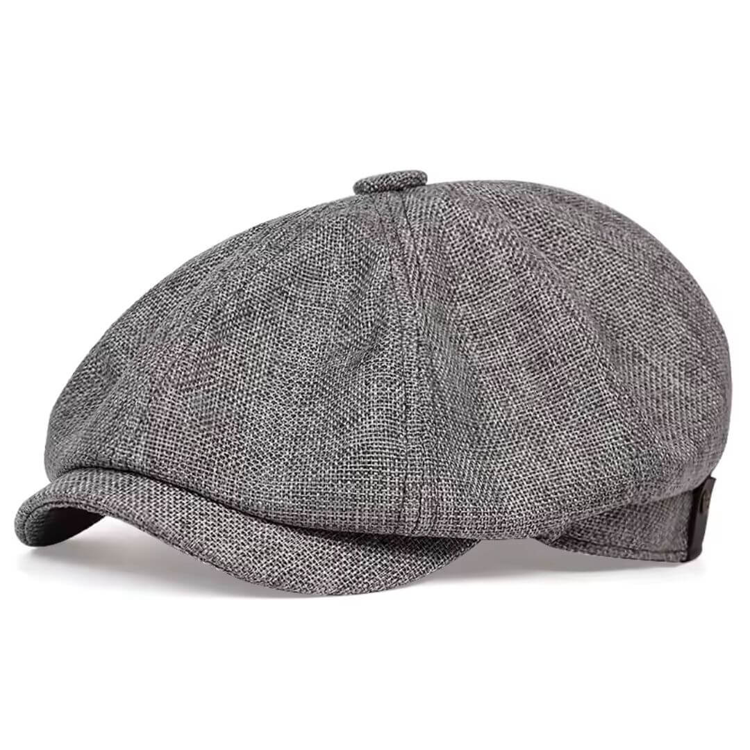 Textured Cotton Newsboy Cap