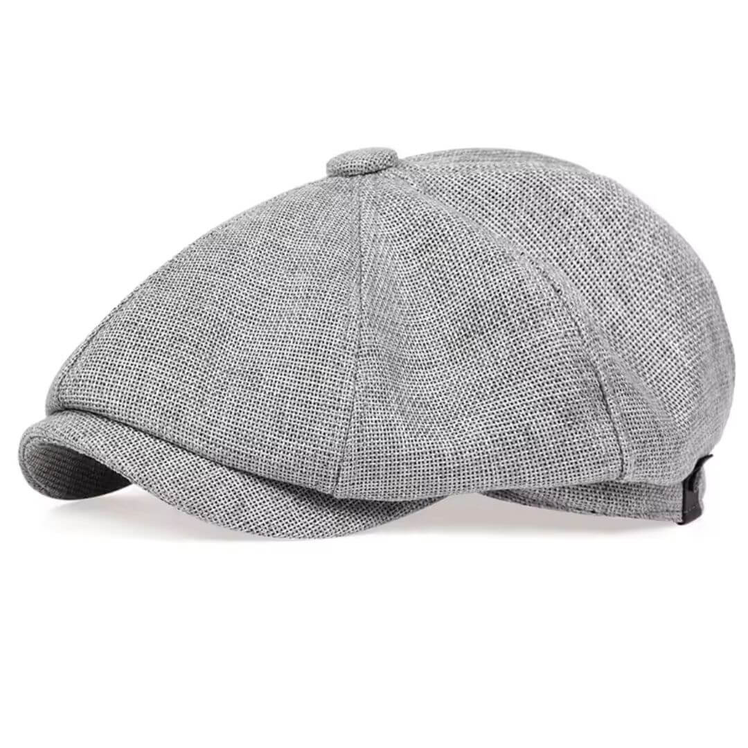 Textured Cotton Newsboy Cap