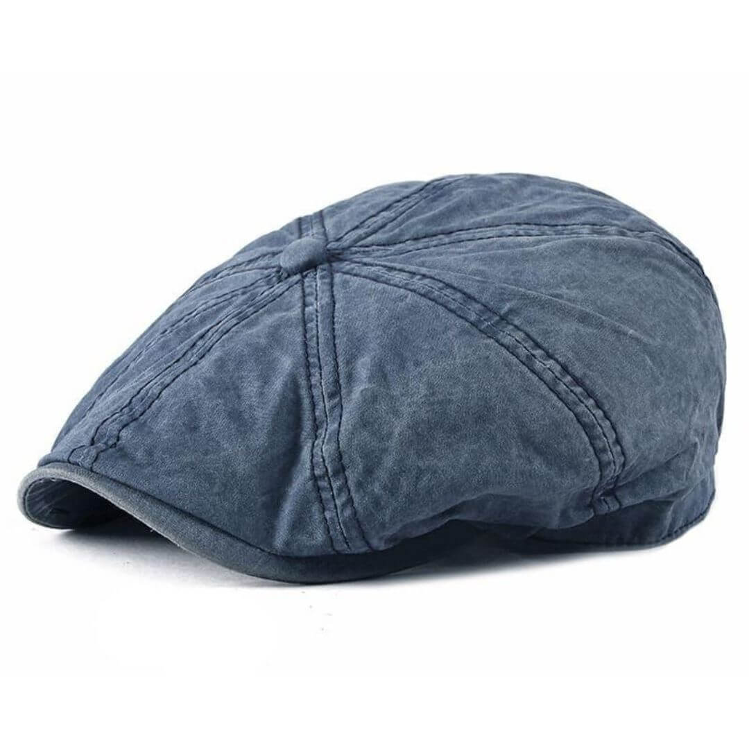 Washed Cotton Newsboy Cap