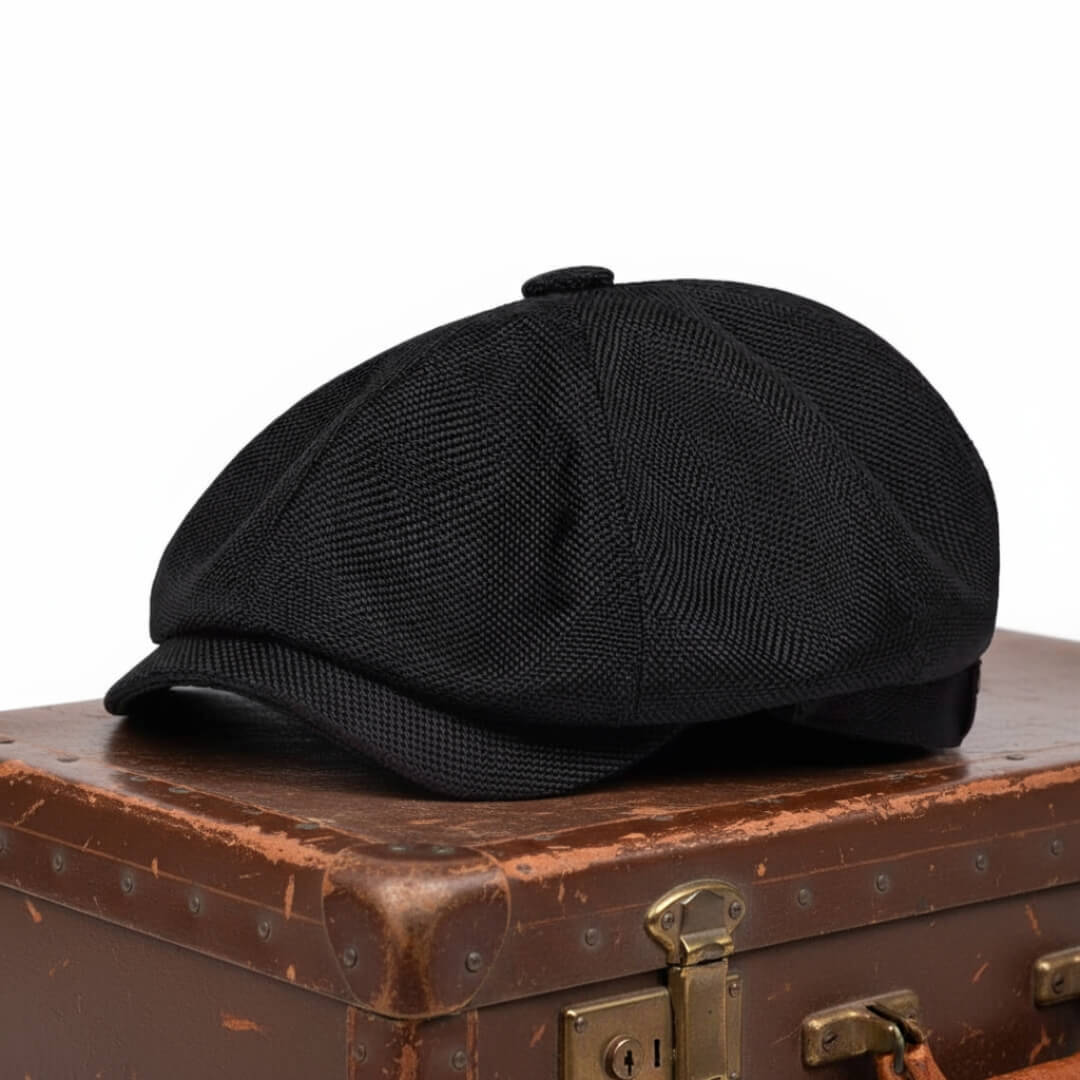 Woven Tweed Newsboy Cap