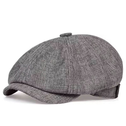 Woven Tweed Newsboy Cap