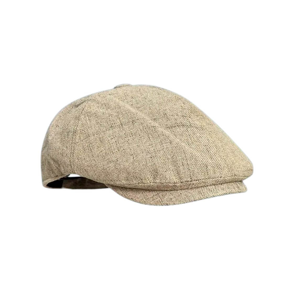 Linen Blend Flat Cap