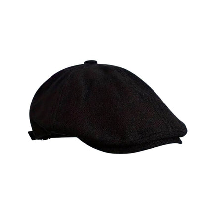 Linen Blend Flat Cap