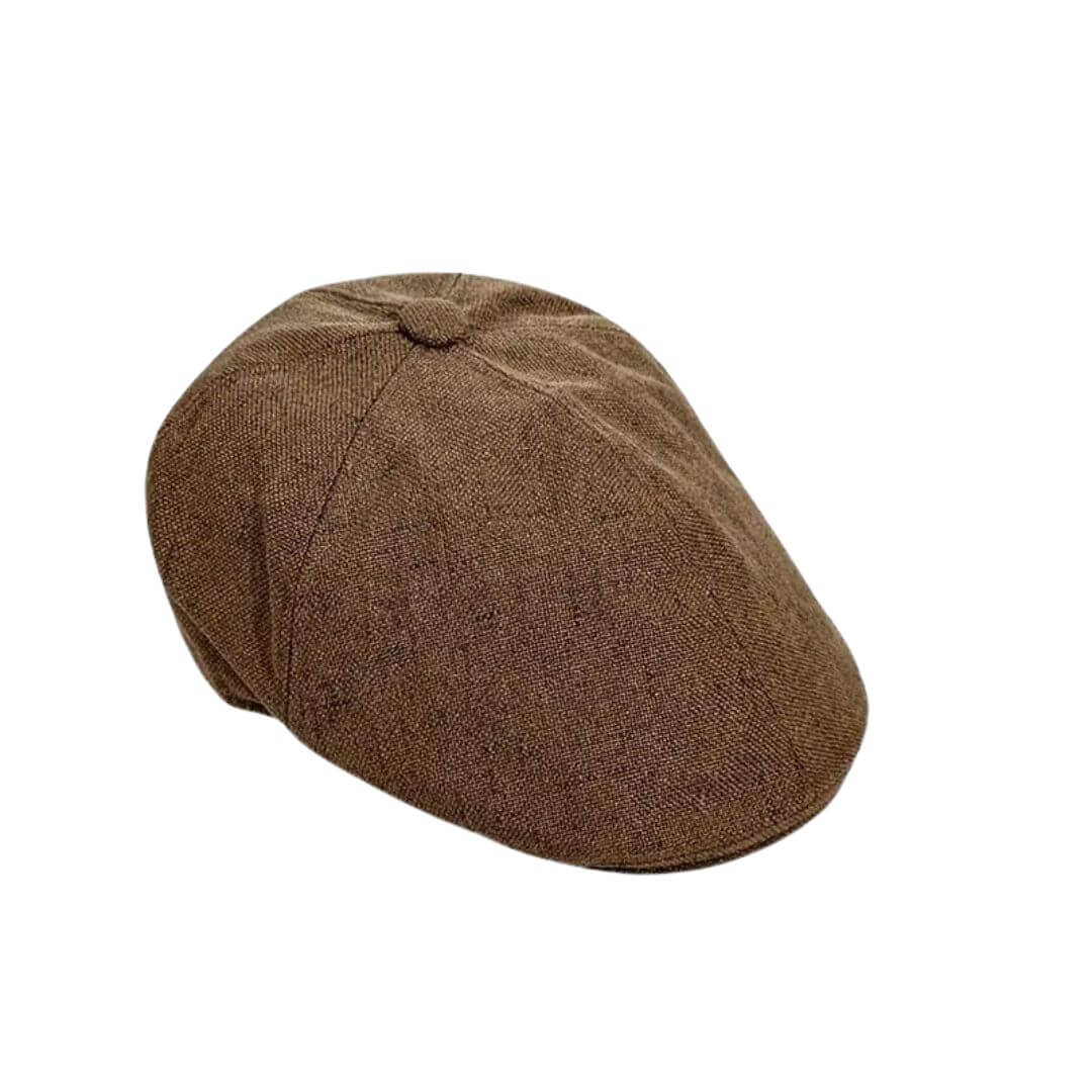 Linen Blend Flat Cap