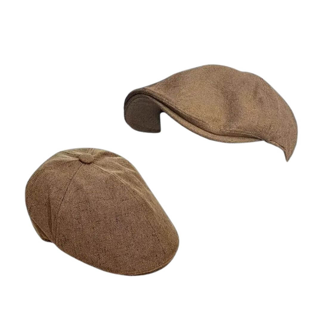 Linen Blend Flat Cap