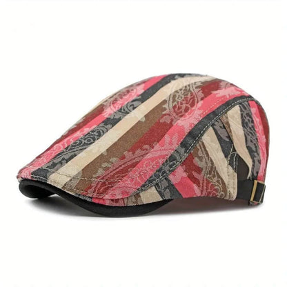 Striped Flat Cap