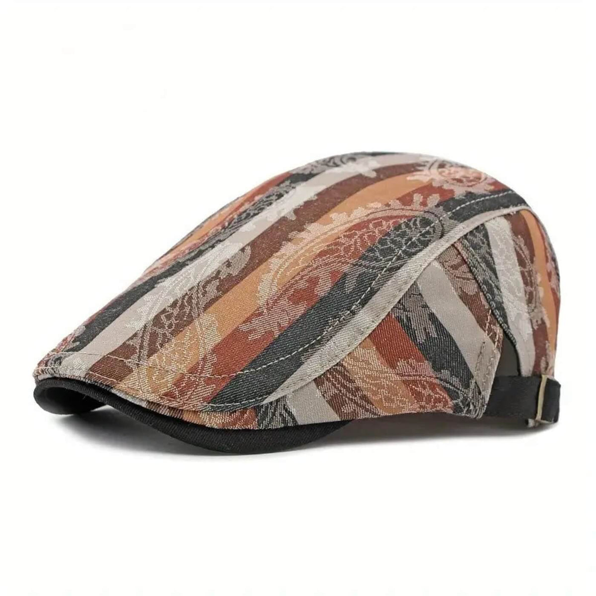 Striped Flat Cap