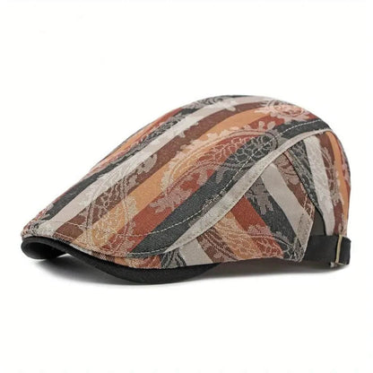 Striped Flat Cap
