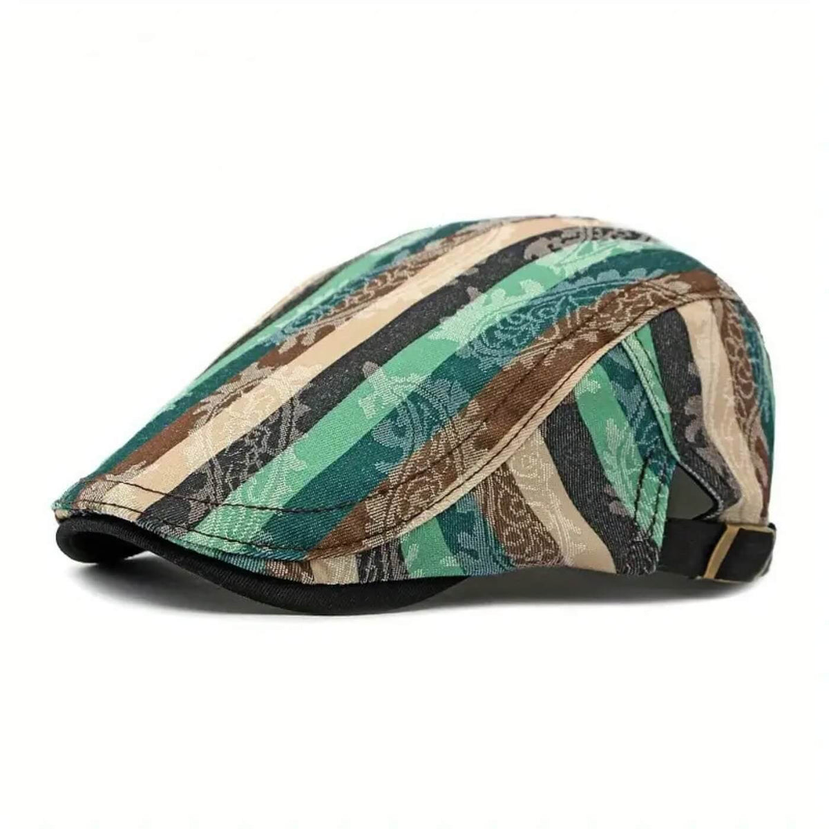 Striped Flat Cap