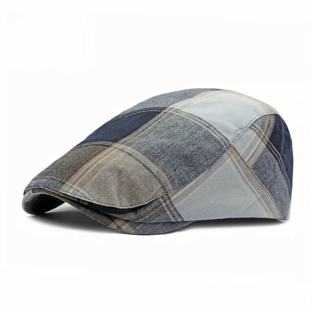 Plaid Cotton Flat Cap