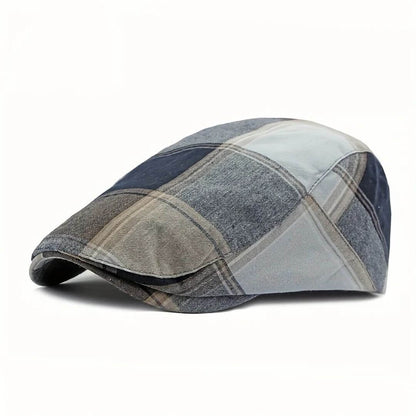 Plaid Cotton Flat Cap